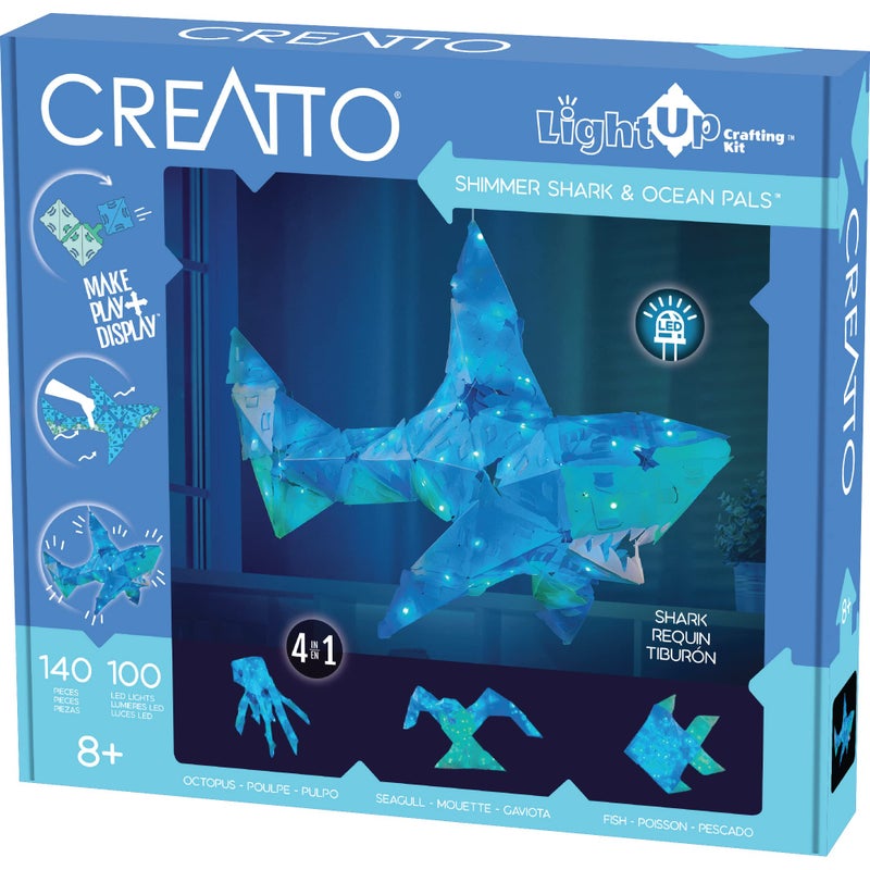 Thames & Kosmos Creatto: Shimmer Shark & Ocean Pals Light-Up Craft Puzzle from Thames & Kosmos - Image 1